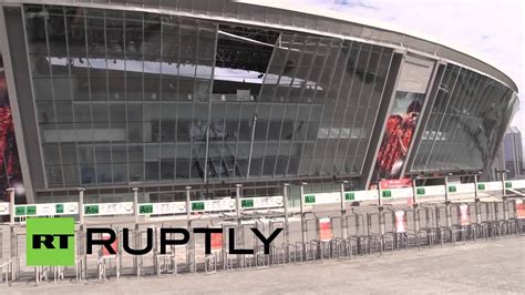 Ukraine: See Donbass Arena damage, flagship stadium shelled - YouTube