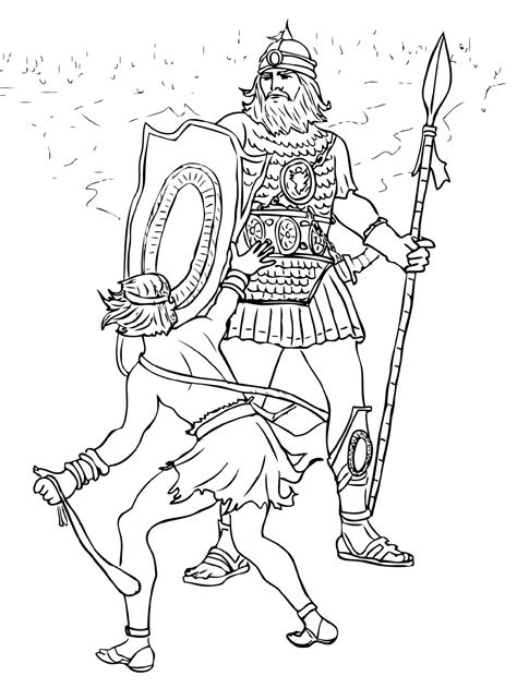 David and Goliath Coloring Pages - Best Coloring Pages For Kids