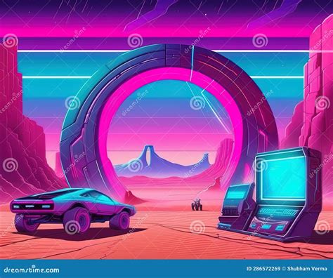 Sci Fi Fi Futuristic Background Stock Illustration - Illustration of design, background: 286572269