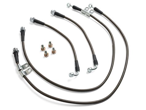 Power Stop BH00017 Stainless Steel Brake Hose Kit-Front & Rear Replacement Parts Brake Kits ...