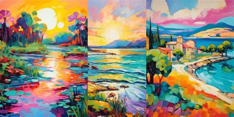 Fauvism Landscape Paintings Colorful Artworks Midjourney Prompt ...