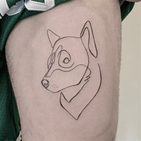 Beautiful Husky Outline Tattoos for Men and Women | Inku Paw