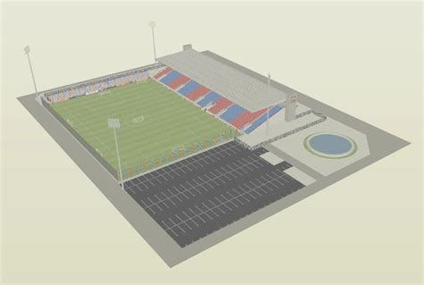 Campo de futebol 3d em SKP | Baixar CAD (2.17 MB) | Bibliocad