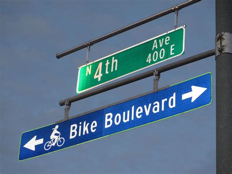 First Street as a Bike Boulevard? I like it! Bike Blvd. sign in Tucson ...