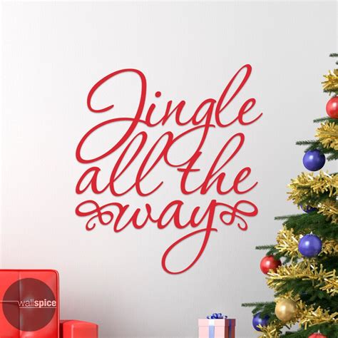 Jingle All the Way Vinyl Wall Decal Sticker - Etsy