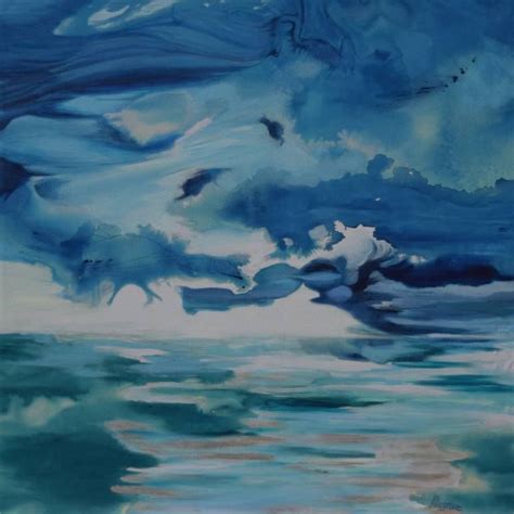 Ocean Clouds Painting | Painting ocean, Abstract painting print, Clouds ...