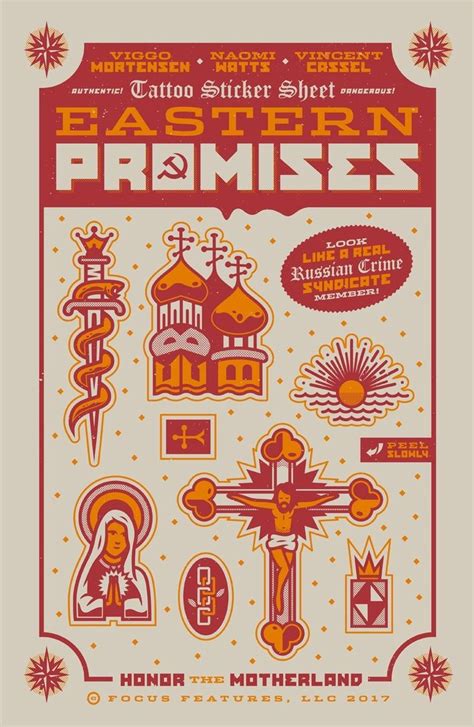 Eastern Promises Tattoo Sticker Sheet Print