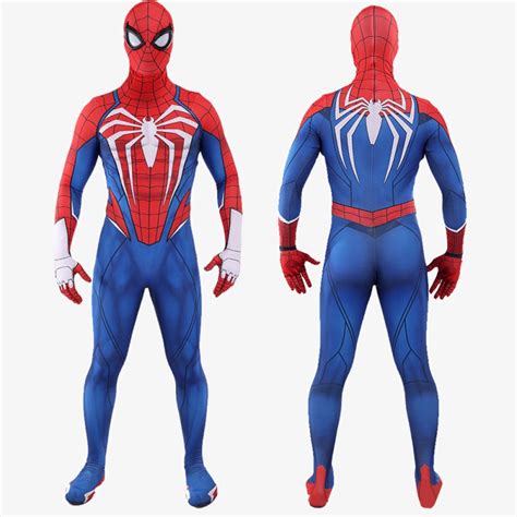 Spider-man PS5 Peter Parker Suit Costume Cosplay Bodysuit For Men Kids ...