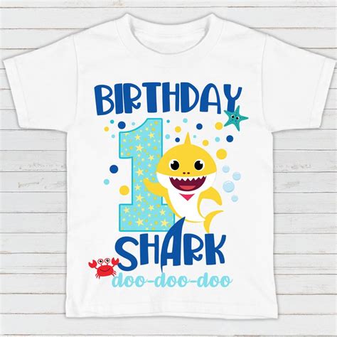 Baby Shark Birthday Shirt Boys Birthday Shirts 1st | Etsy | Shark birthday party, Shark theme ...