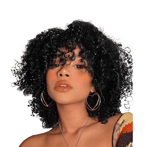 14inch Short Synthetic Curly Wig With Bangs | Shop Today. Get it ...