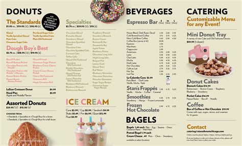 Menu | Stan's Donuts & Coffee Donut Cake | Bakery menu, Menu, Wedding ...