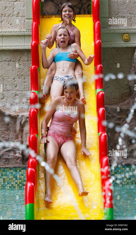 Three girls sit on a water slide in Fuerstenwalde, Germany (20 min) - Teen Video | FPornVideos.com