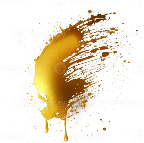 Golden Glitter Paint Splash Isolated 17257715 PNG