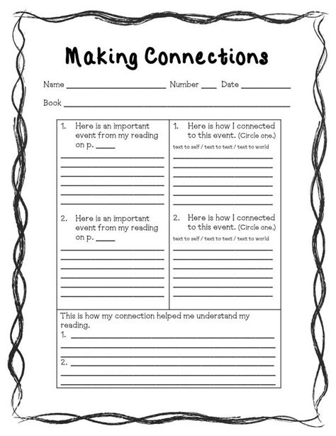 Making Connections Worksheet With Answers