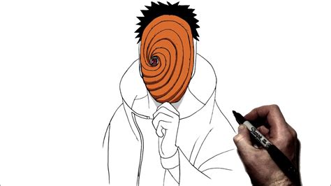 How To Draw Tobi (Obito) | Step By Step | Naruto - YouTube