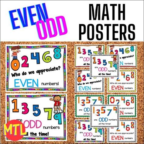 Math Posters | Even - Odd Numbers - My Teaching Library | MyTeachingLibrary.com