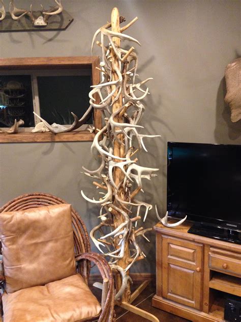 Shed Antler Tree Deer Antler Crafts, Antler Ideas, Deer Antler Decor, Deer Antler Tree, Antler ...