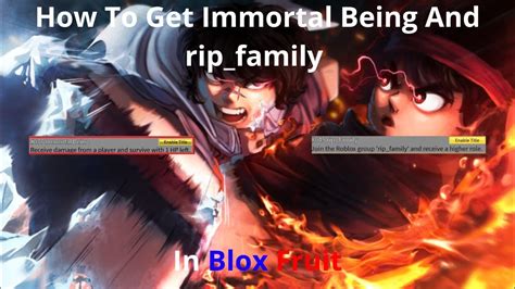 How To Get Title Immortal Being And rip_family on Blox Fruit! - YouTube