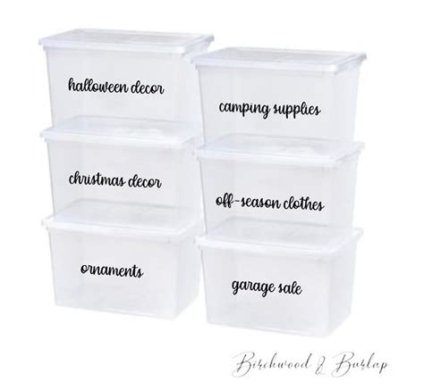 Custom Storage Bin Labels Plastic Bin Labels Toy Bin Labels - Etsy