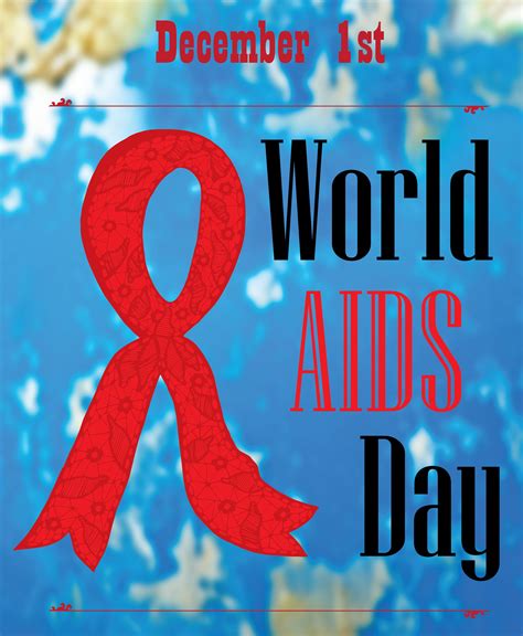 World AIDS Day poster on blue background – East Central Health District