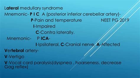 Lateral Pontine Syndrome