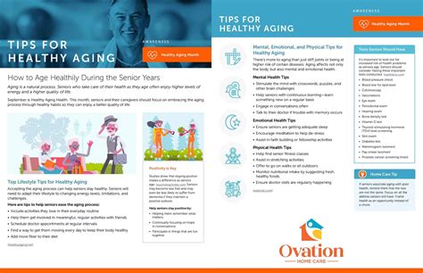 September Is Healthy Aging Month | Ovation Home Care