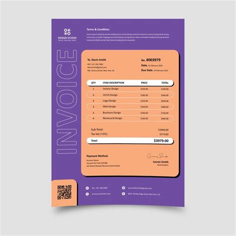 Premium Vector | Invoice Template Vector Design