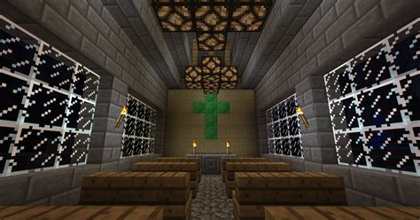 Minecraft Church - The Interior (Night Time) by Trancendency on DeviantArt