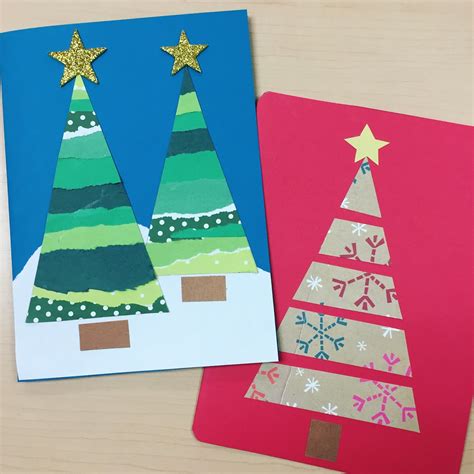 Christmas Tree Collage Card | Gettin' Crafty with Natalie