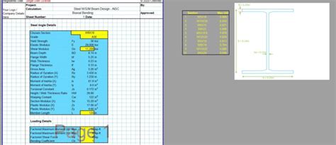 Steel Beam Design Spreadsheet - CivilWeb Spreadsheets