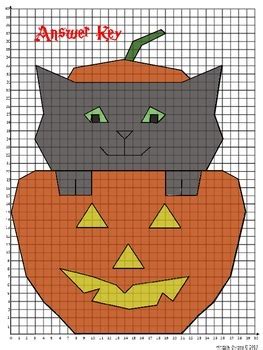 Halloween Activities: Coordinate Graphing Mystery Picture "Sparky"