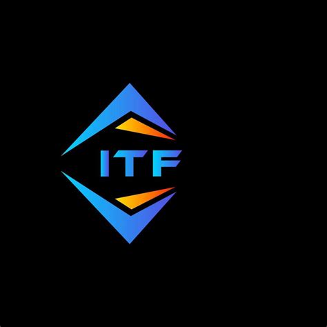 ITF abstract technology logo design on white background. ITF creative ...