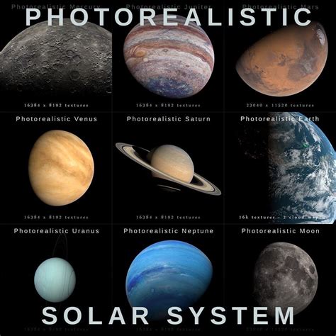 3D model Photorealistic Solar System VR / AR / low-poly | CGTrader