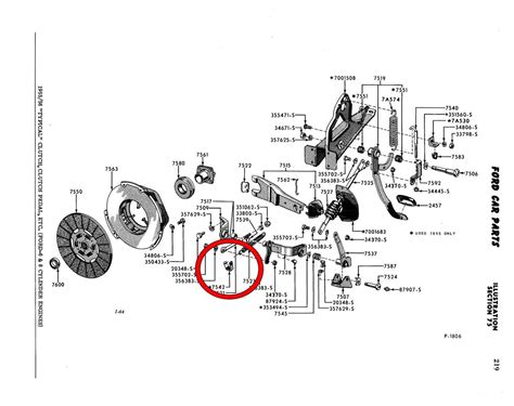 55 Ford Clutch Linkage Diagram | Ford car parts, Ford, Clutch