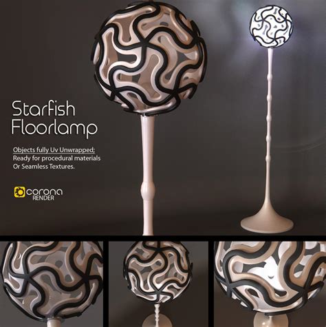 Free 3D Model: Starfish Floor Lamp by LuxXeon on DeviantArt