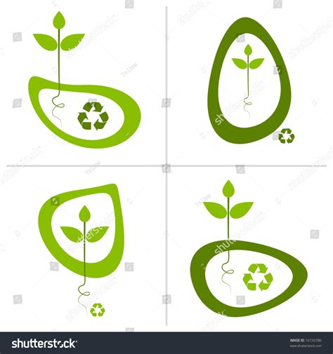 Green Recycle Logo Designs. Stock Vector Illustration 16720786 : Shutterstock