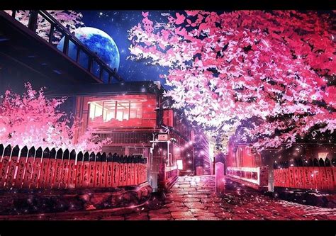 List Of Night Anime Cherry Blossom Tree 2022