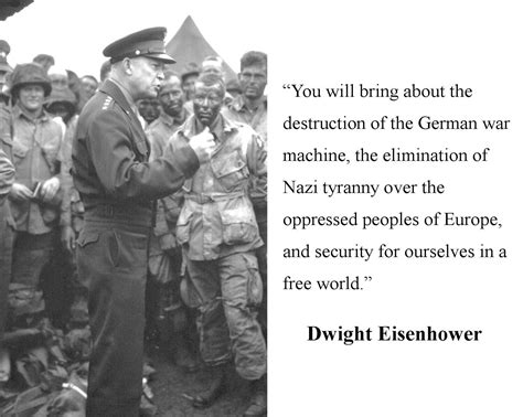 General President Dwight Eisenhower D-Day World War 2 WWII Quote 11 x ...