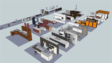 3636 Kitchen Set Sketchup Model By QuanT