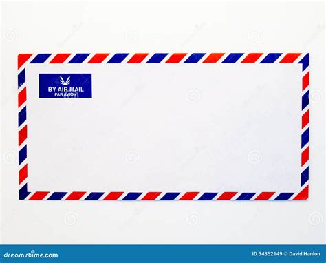 Airmail envelope stock image. Image of envelope, space - 34352149