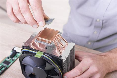 Cpu cooler installation stock photo. Image of tech, cooler - 27929324