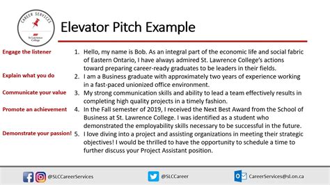 Elevator Pitch Template For Students