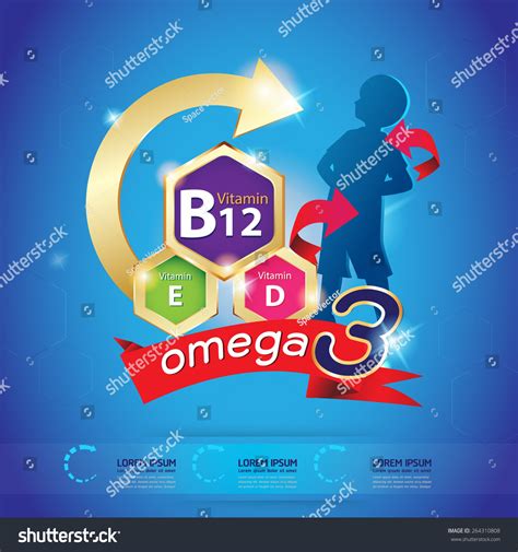 Kids Vitamin Omega 3 Vector Stock Vector (Royalty Free) 264310808 ...