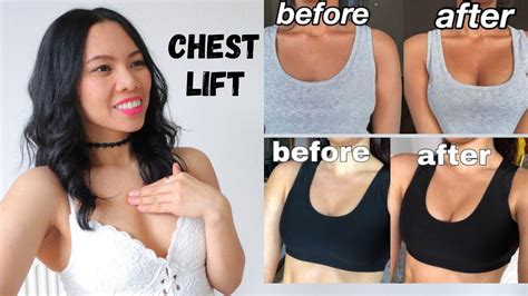 Before & after Hana Milly chest lift results. Lift your breasts naturally #hanamillychestworkout ...