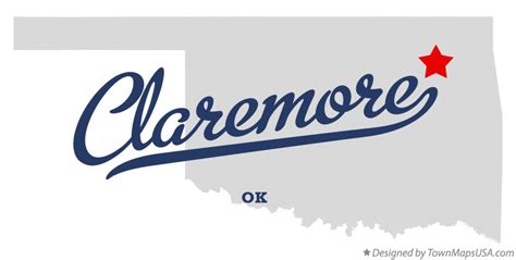 Map of Claremore, OK, Oklahoma