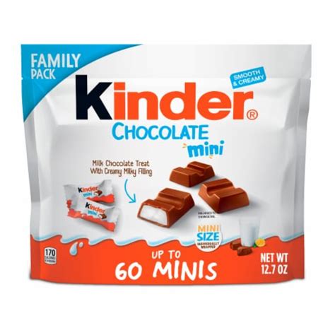 Kinder Chocolate Mini Milk Chocolate Bars Individually Wrapped Candy ...