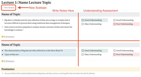 Lecture And Class Notes Page Design Example In Notion — Red Gregory