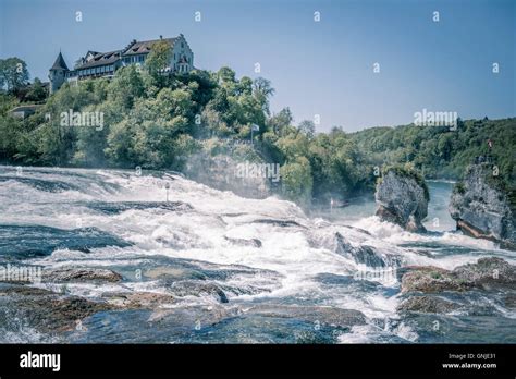 Rhine river and its waterfall Stock Photo - Alamy