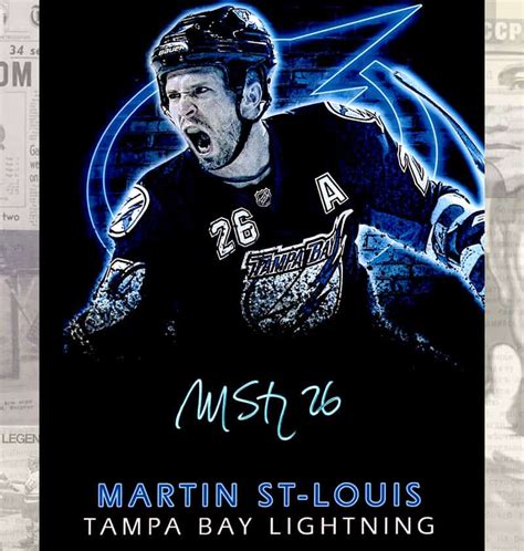 Martin St.Louis Tampa Bay Lightning Autographed 8×10 – jlbsportrarities