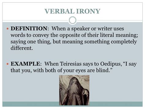 Verbal Irony Literary Examples